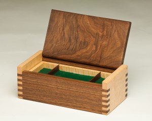 Holly Inlay Jewelry Box -open
