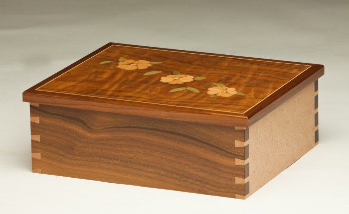 Floral Marquetry Jewelry Box